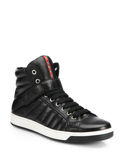 sneakerboy prada|Prada designer high top sneakers.